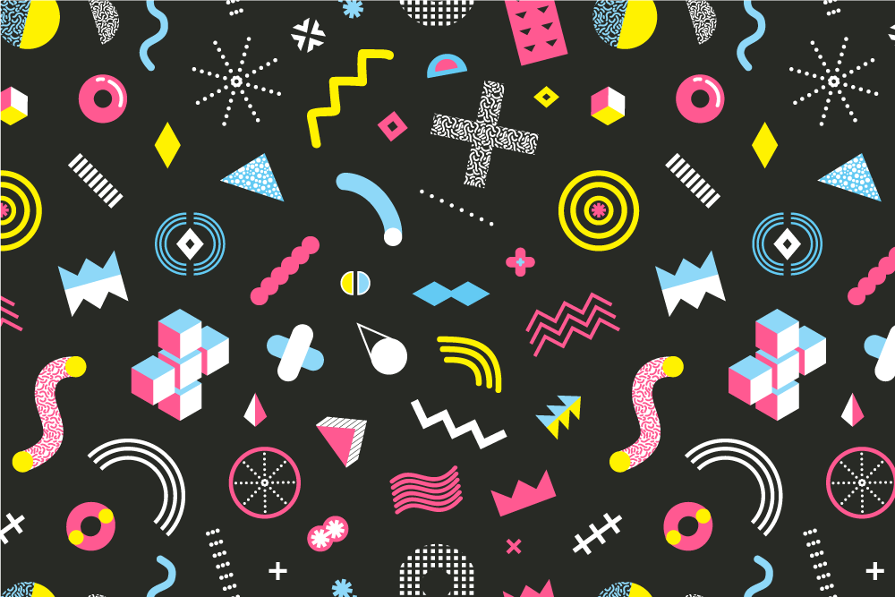 Vibrant geometric components izvirna jedilna podloga - TenStickers