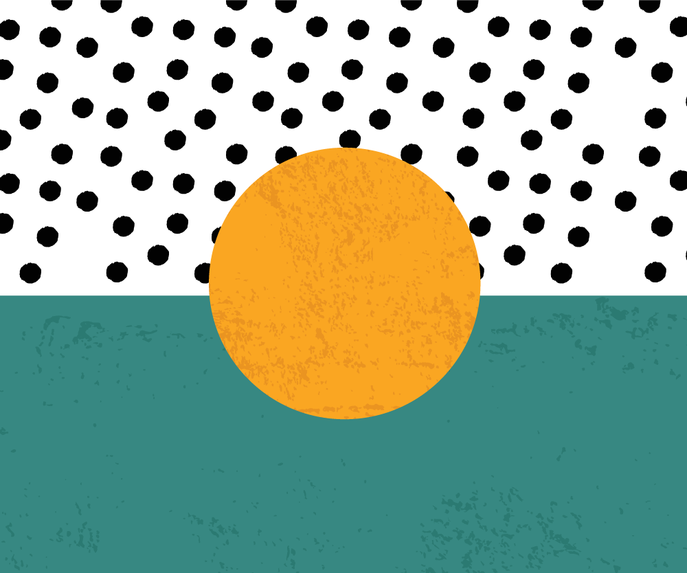 Izvirni pogrinjki z abstraktnim dizajnom s črnimi pikami - TenStickers