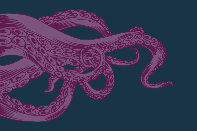 Octopus tentacle pattern izvirna jedilna podloga - TenStickers