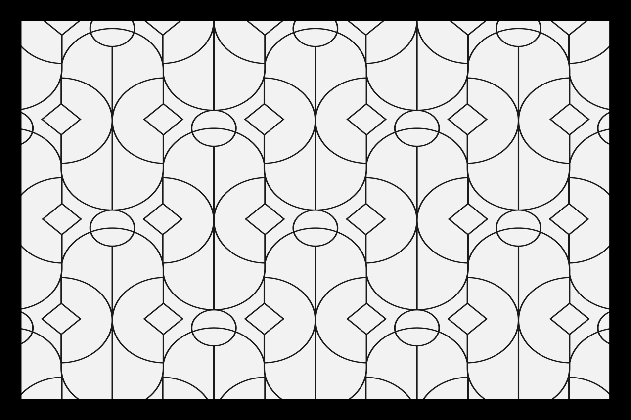 Geometric patterned style moderno preprogo - TenStickers