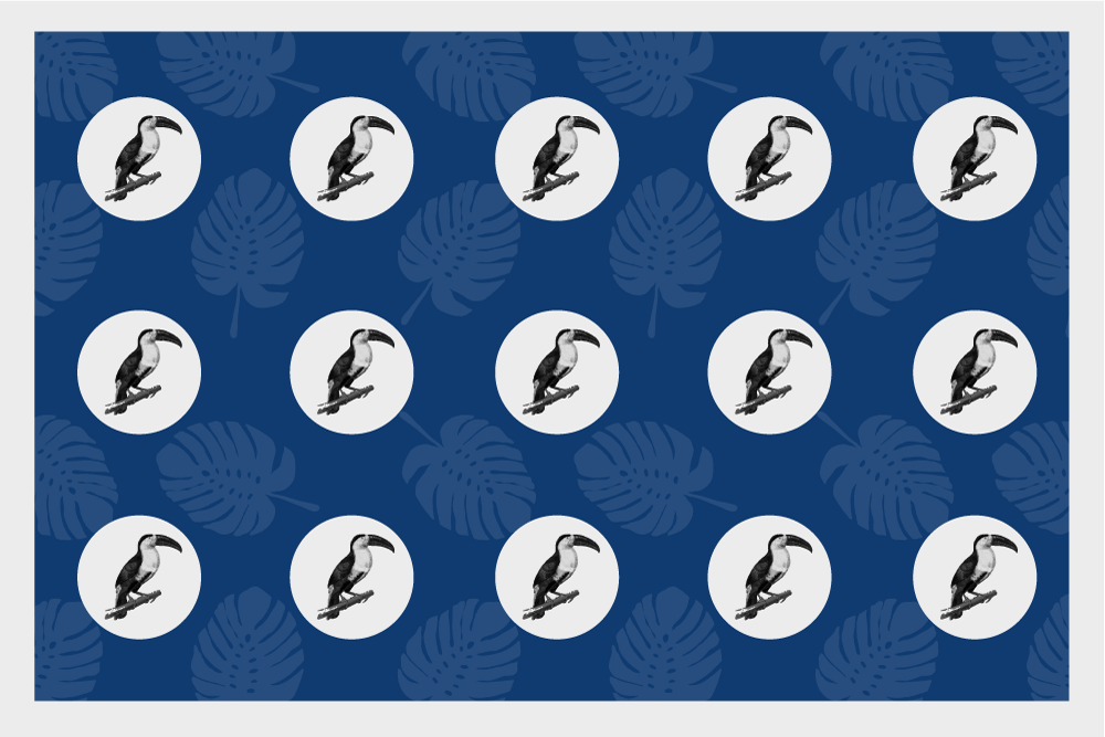 Tropical bird pattern izvirna jedilna podloga - TenStickers