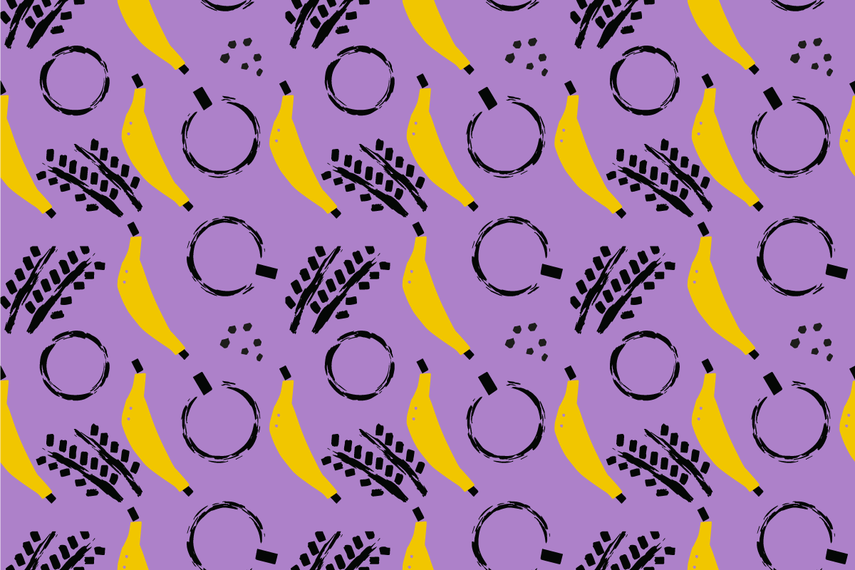 Banana pattern motif izvirna jedilna podloga - TenStickers