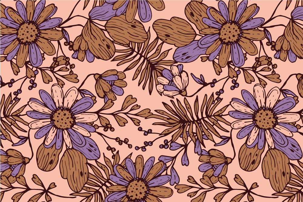 Floral inspired surface izvirna jedilna podloga - TenStickers