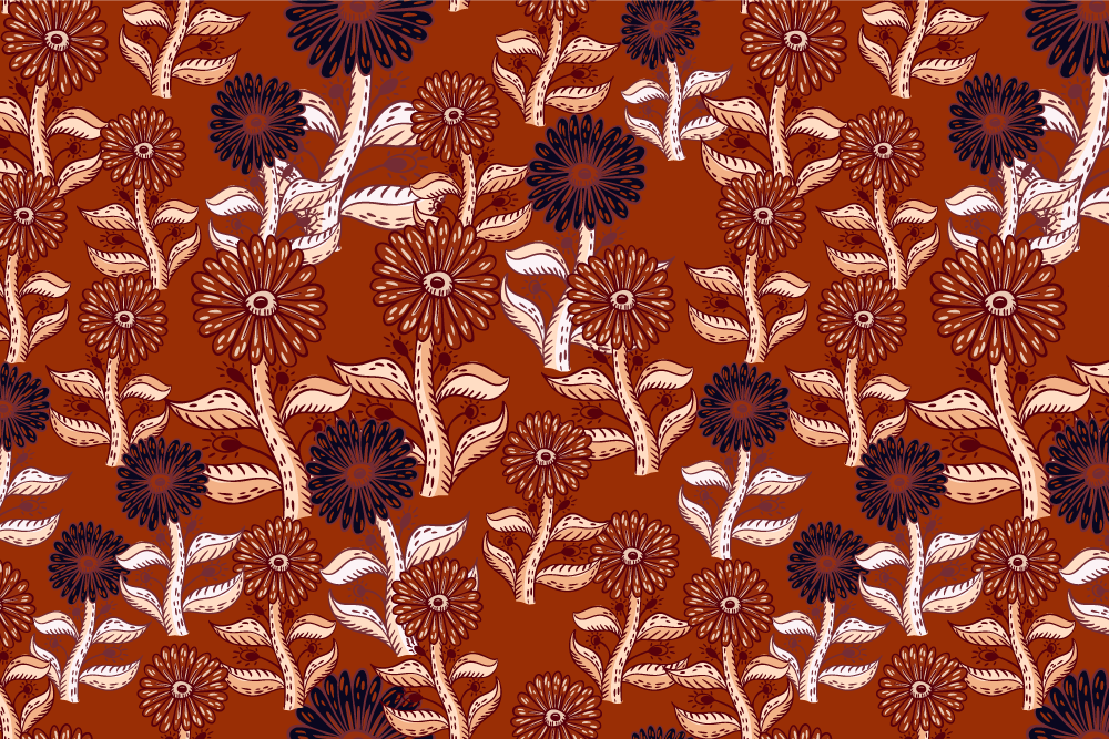 Floral pattern tableware izvirna jedilna podloga - TenStickers