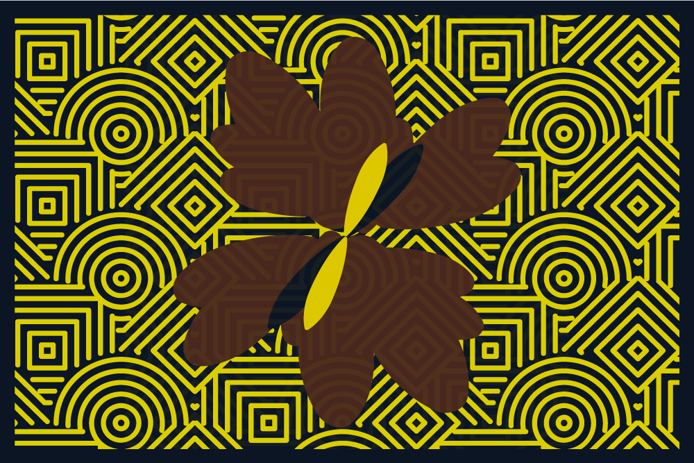 Abstract geometric flower teksturni pogrinjek - TenStickers