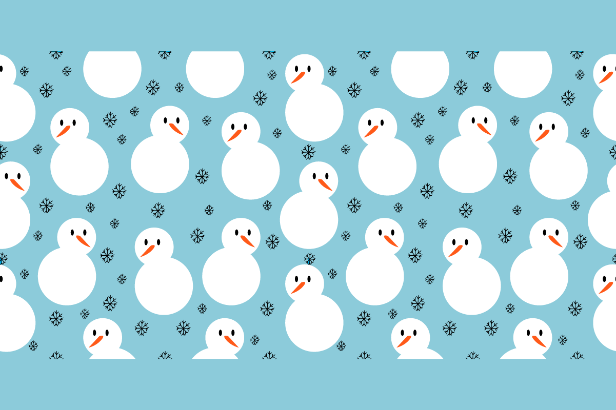 Snowman winter pattern božična pogrinjek - TenStickers