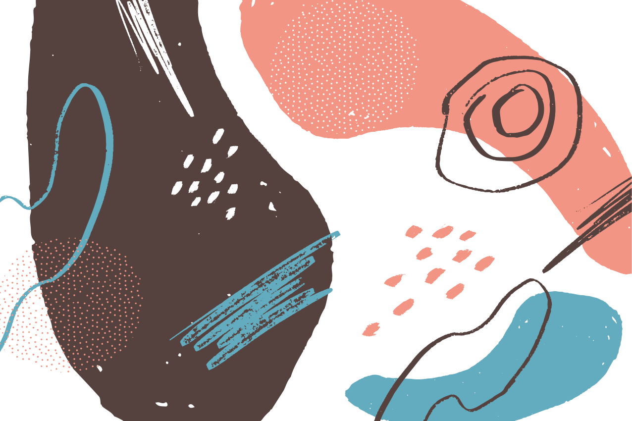 Vivid abstract shapes moderna podloga - TenStickers