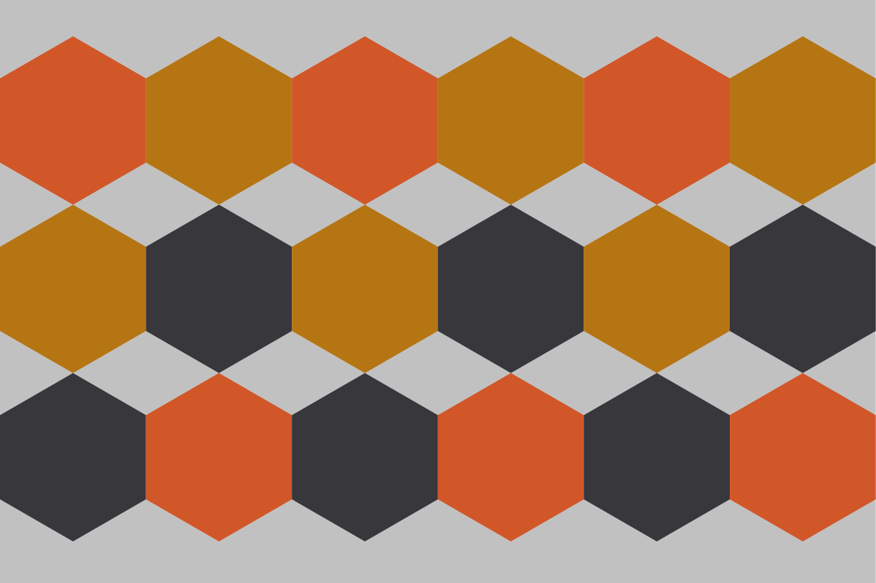 Hexagon pattern layer sodobno preprogo - TenStickers