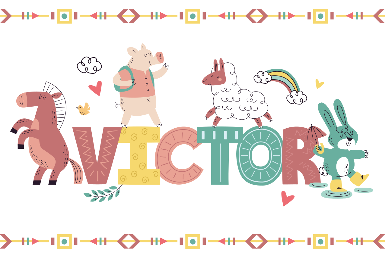 Friendly animal characters otroški pogrinjek za mizo - TenStickers