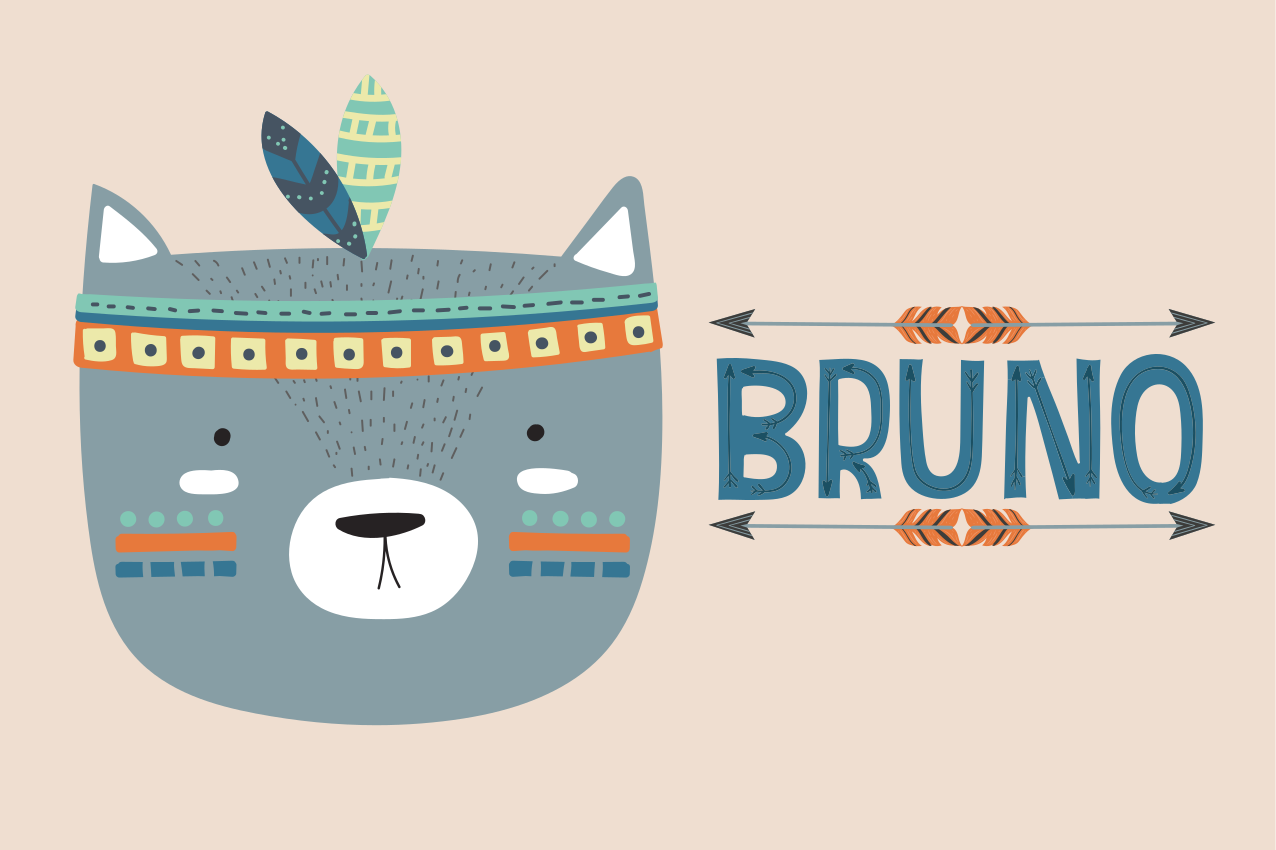 Cute animal illustration otroški pogrinjek za mizo - TenStickers