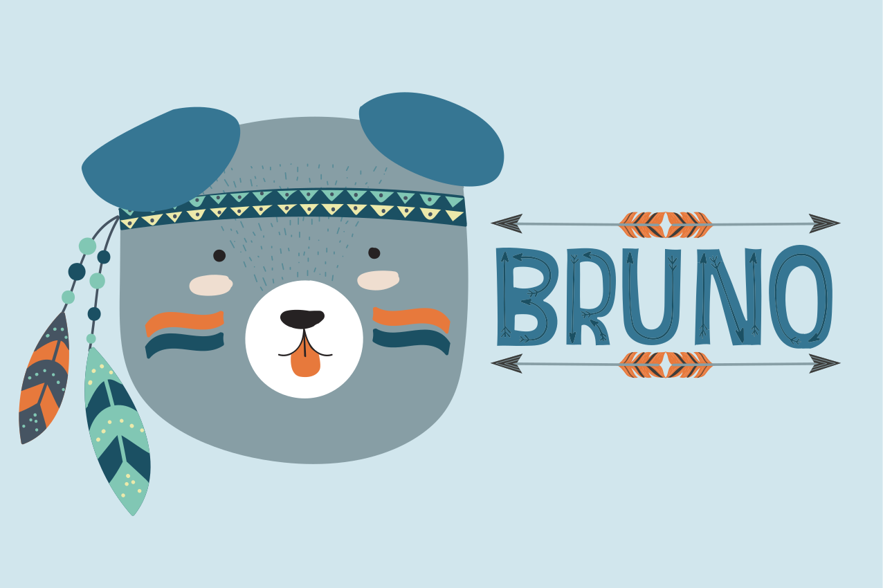 Cute bear head otroški pogrinjek za mizo - TenStickers