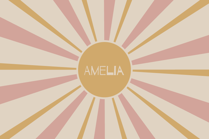 Sunburst centerpiece personaliziran pogrinjek - TenStickers