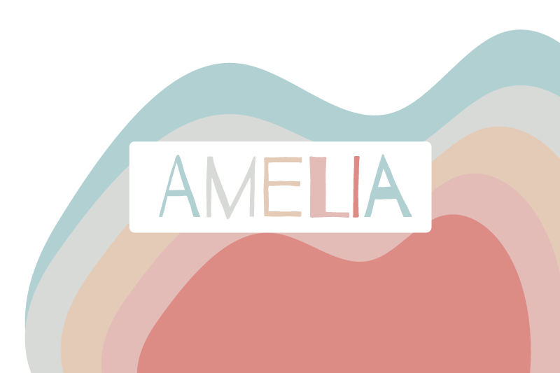 Colorful name personalization pogrinjek z imenom - TenStickers