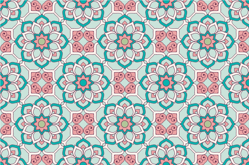 Floral illustration style izvirna jedilna podloga - TenStickers