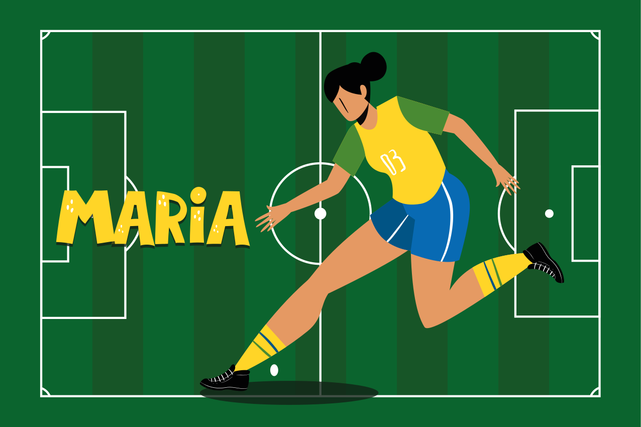 Dekle nogometaš po meri pogrinjki - TenStickers