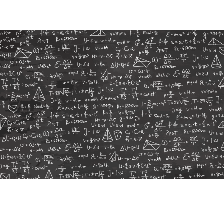 Vzorec matematične table fototapeta za mladinsko sobo - TenStickers