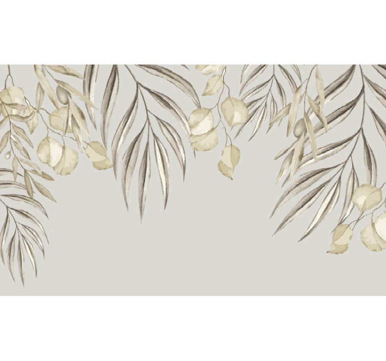 Mehka bež dlan Fototapete za kopalnico - TenStickers