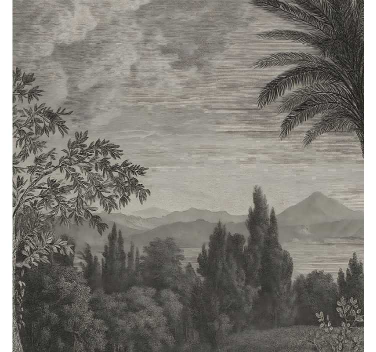 Narava pokrajina siva Fototapete za kopalnico - TenStickers