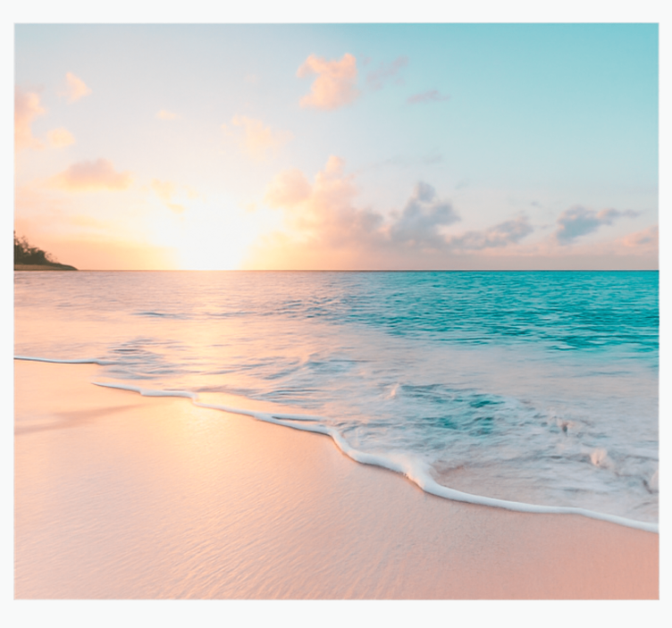 Umirjen dizajn sončnega zahoda Fototapete z morjem - TenStickers