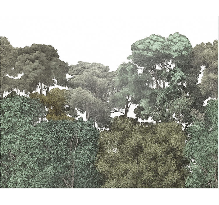 Eleganten motiv deževnega gozda fototapeta za mladinsko sobo - TenStickers