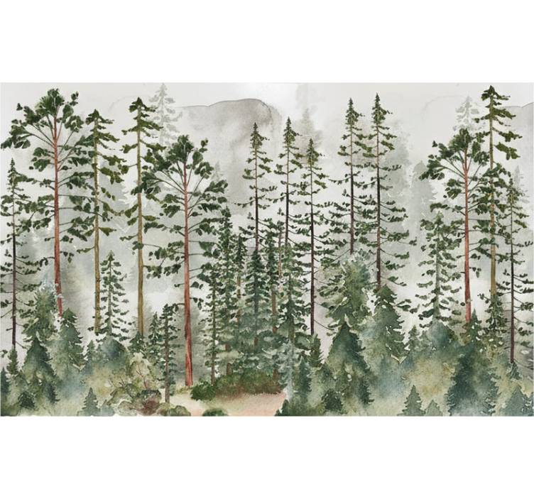 Woodland wall nursery fototapeta gozd - TenStickers