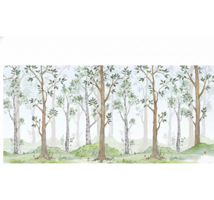 Pastel woodland breeze fototapeta gozd - TenStickers