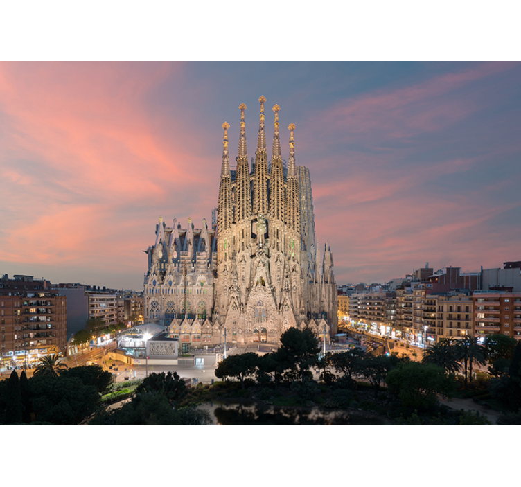 Fototapeta sagrada familia barcelona city wall - TenStickers