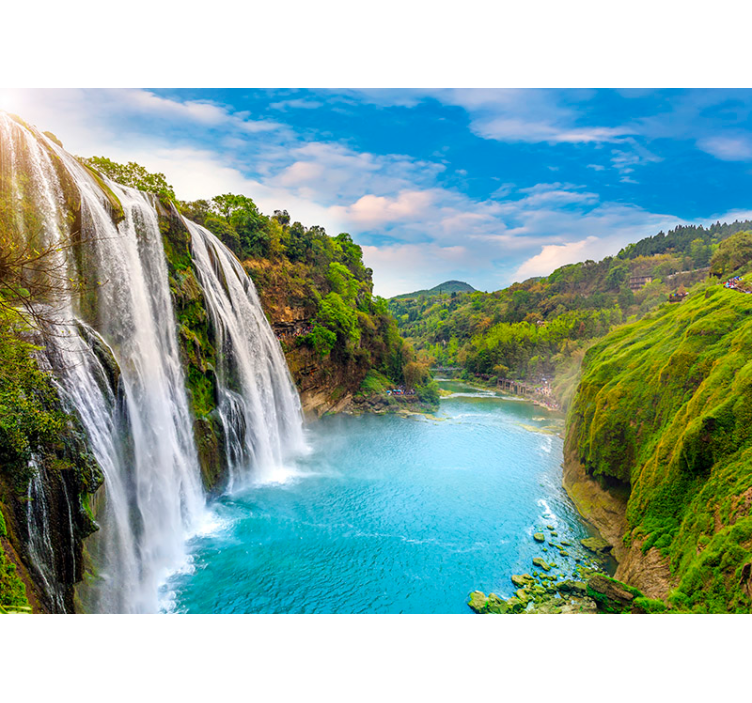 Veličasten slap Fototapeta z vodnim slapom - TenStickers