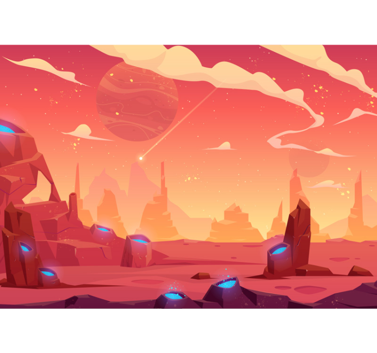 Obisk vesoljskih otroških poslikav - TenStickers