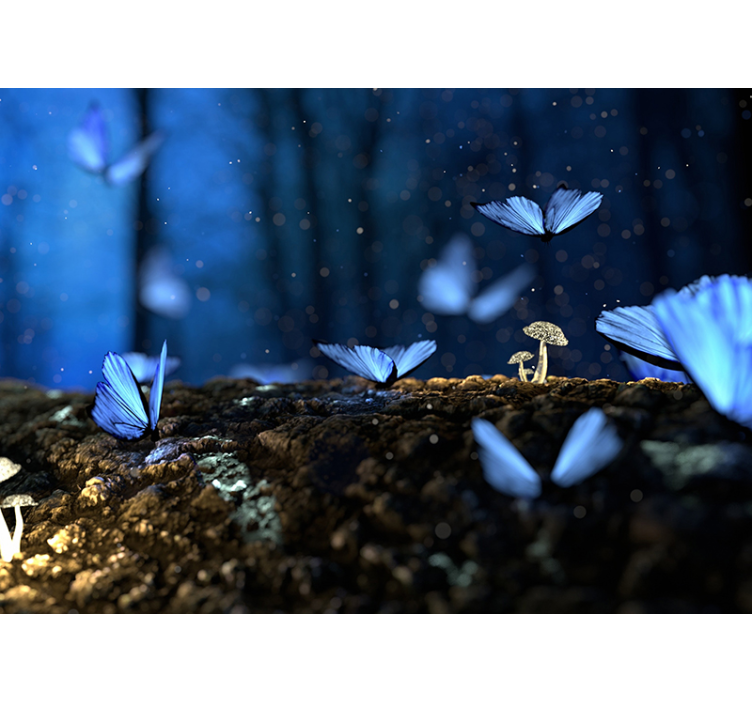 Stenski zidni stenski modrček z metulji - TenStickers