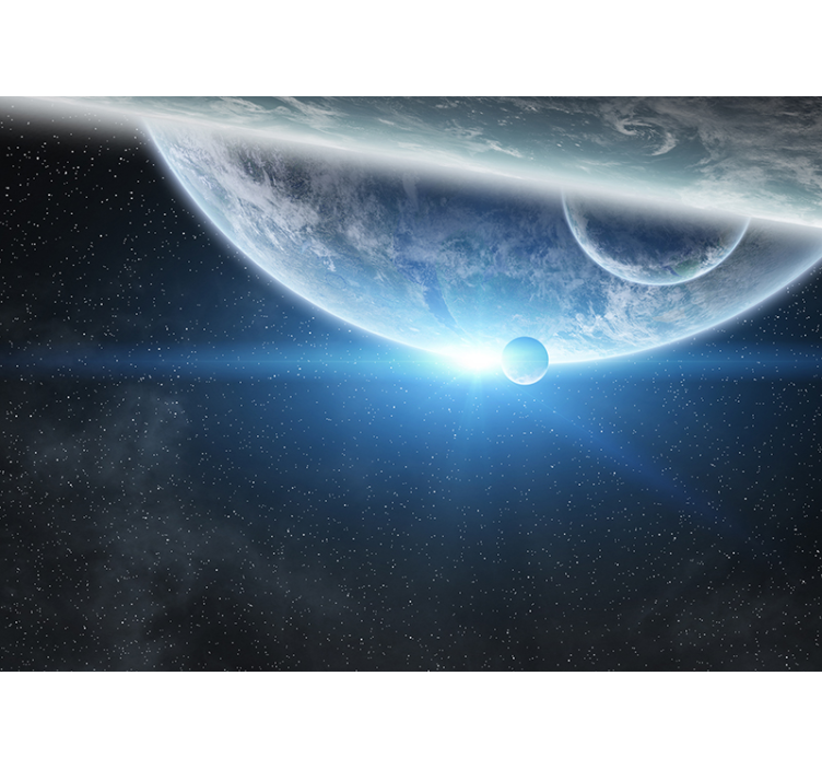 Zemlja z vesoljskega stenskega stena - TenStickers