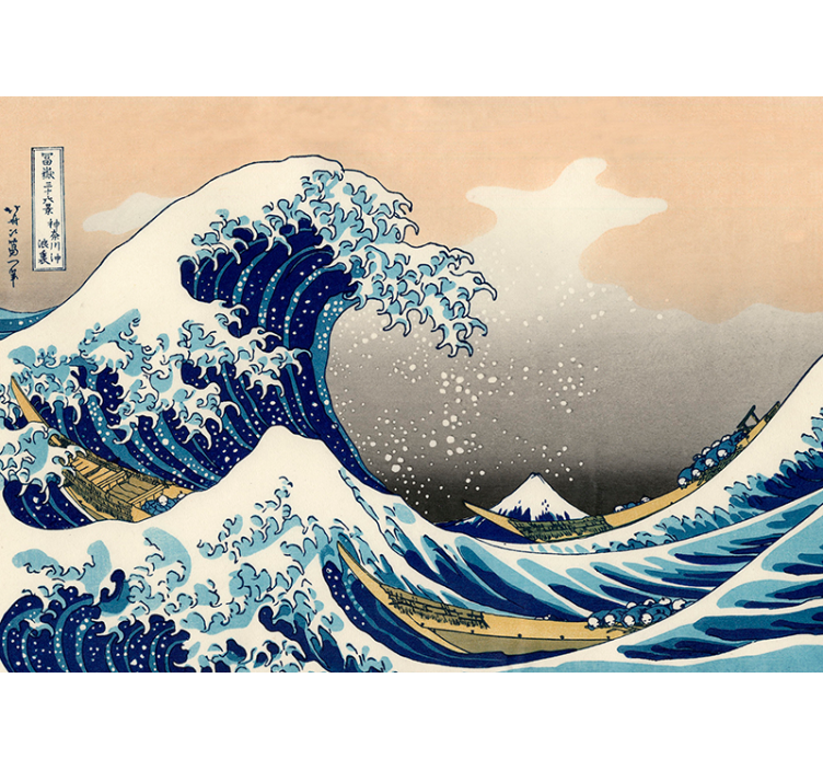 Great wave tsunami stenske poslikave - TenStickers