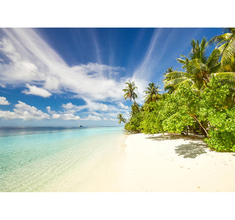 Stenski zidni mural tropskega otoka - TenStickers