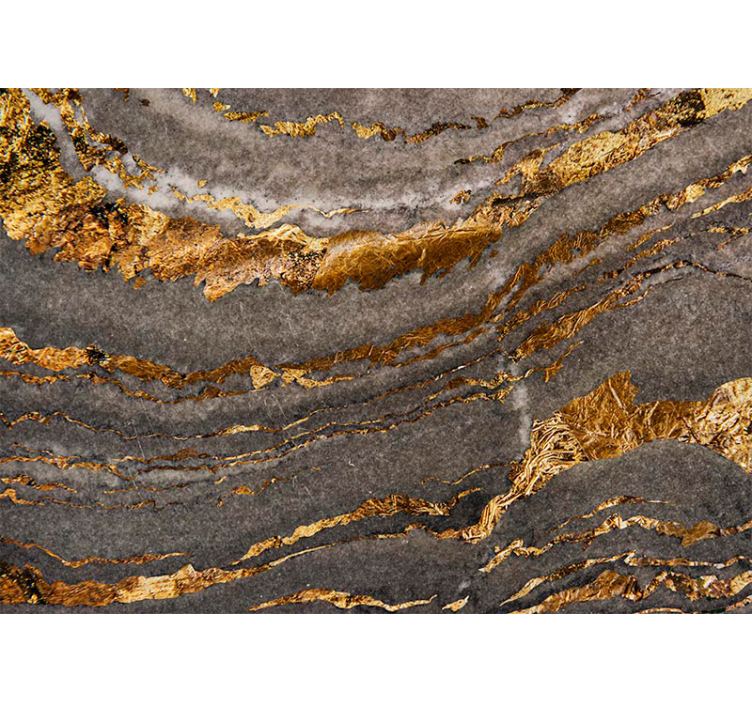 Razkošen fototapetai iz zlatega in modrega marmorja - TenStickers