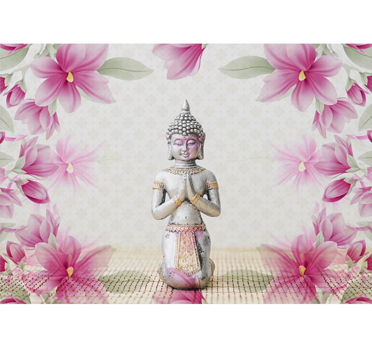Stenske stene tapeta cvetnega buddha zen - TenStickers