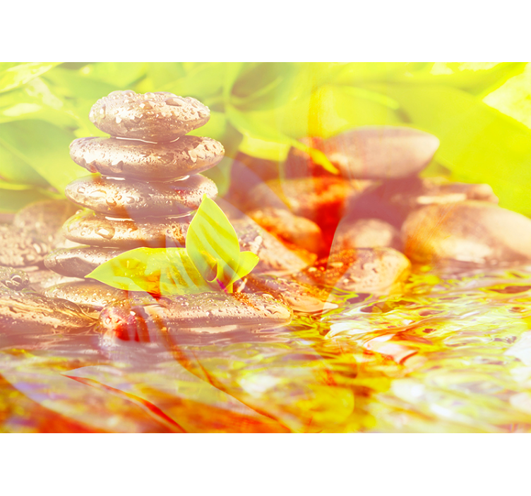 Bela orhideja zen mural tapeta - TenStickers