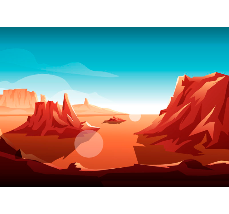 Stenske fototapeta desert sun kids - TenStickers