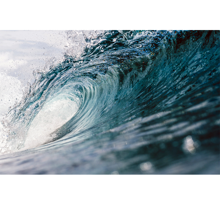 Veliki valovi na freski morskega zidu - TenStickers