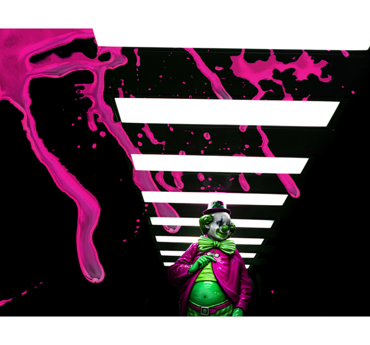 Klovn v roza barvi Fototapete s graffiti motivi - TenStickers