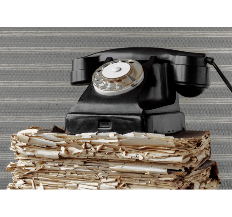 Vintage telephone classic fototapeta z vozili - TenStickers