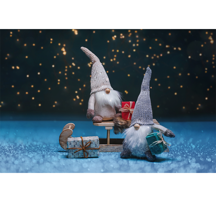 Festive gnome celebration božična fototapeta - TenStickers