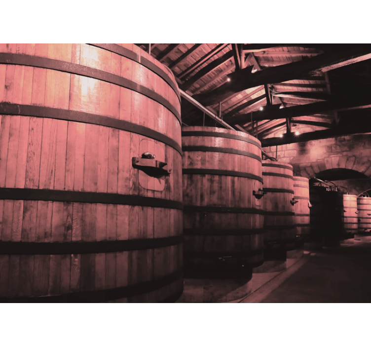 Veliki stari vinski sodi starinski freski - TenStickers