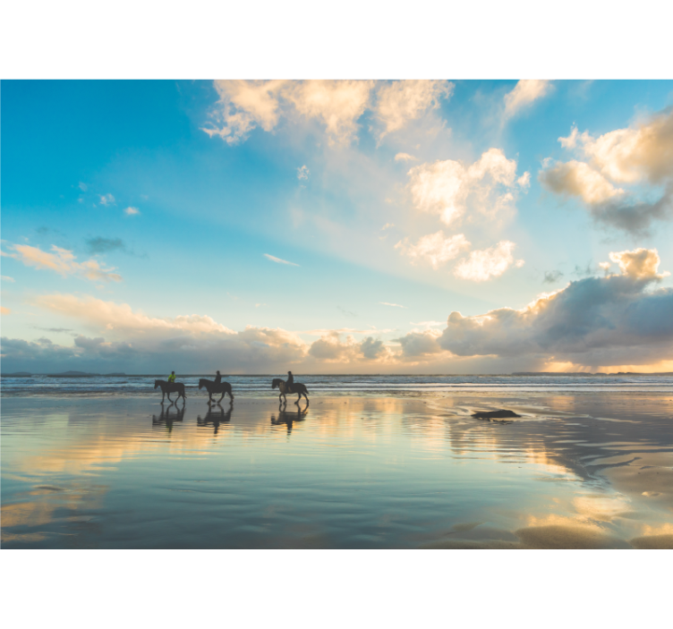 Seaside horse riders stenske poslikave - TenStickers