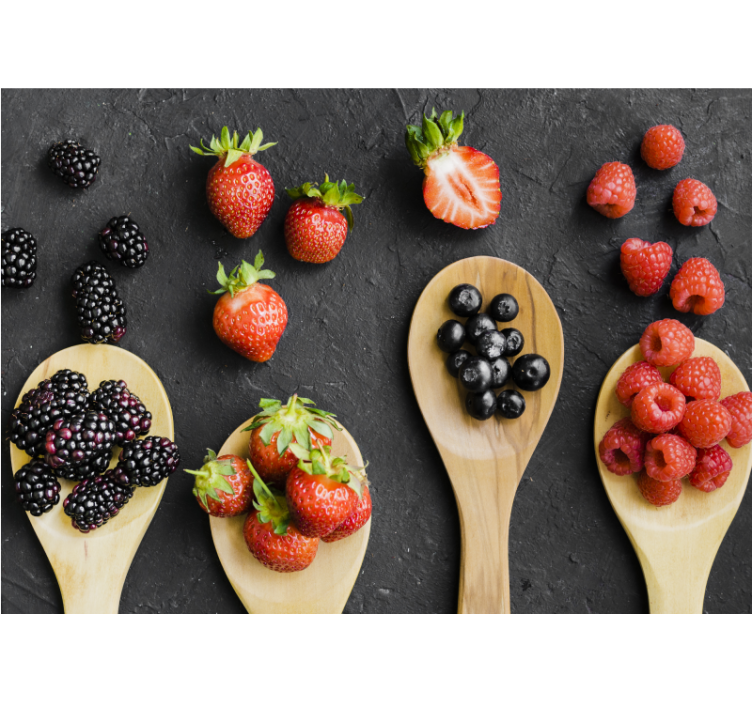 Berry collection display fototapete s cvetjem - TenStickers