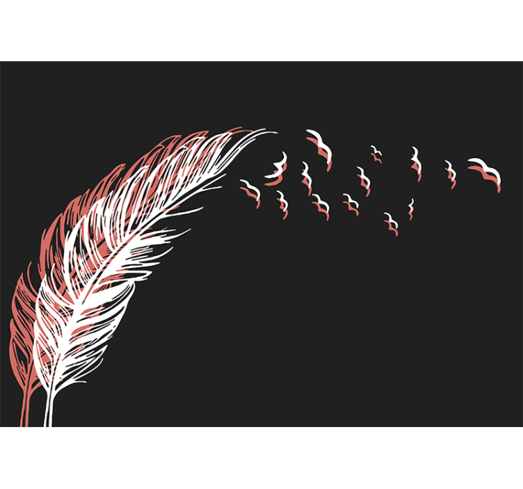 Feather flowing motion abstraktni fototapeti - TenStickers