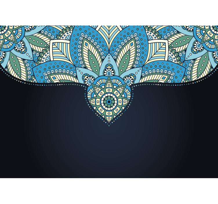 Zapleten vzorec listov Fototapete z mandalo - TenStickers