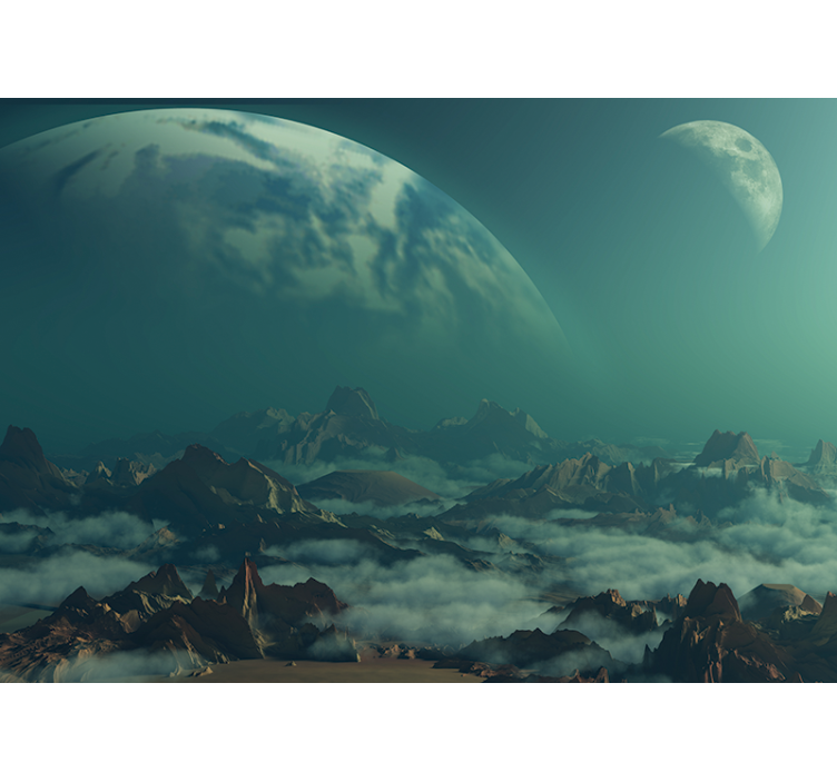 Celestial mountain peaks vesoljski fototapeti - TenStickers