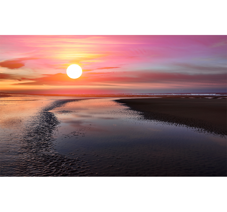 Miren razgled na sončni zahod Fototapeta z gorami - TenStickers