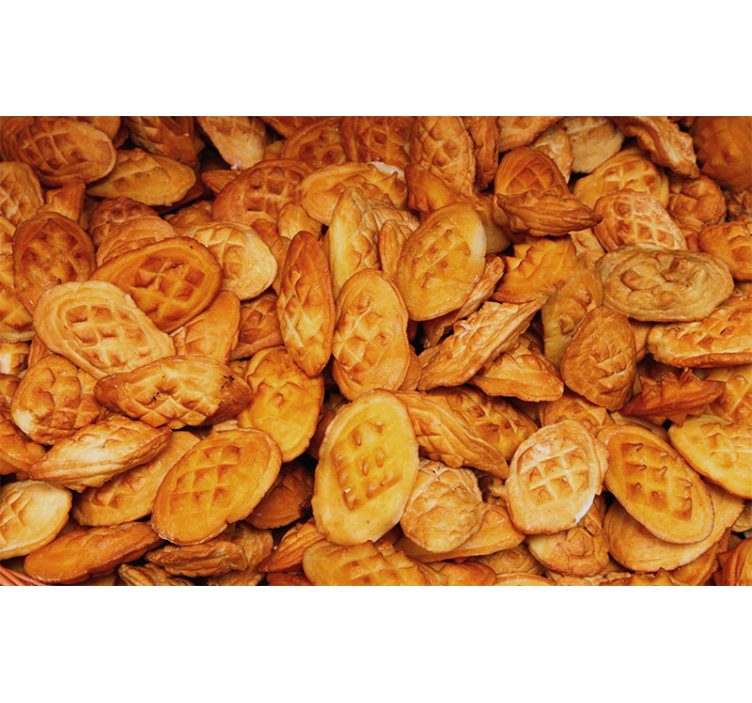 Zlati slaščičarski užitek Kuhinjski fototapeti - TenStickers