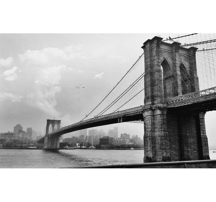 Brooklyn bridge outline fototapeta new york - TenStickers